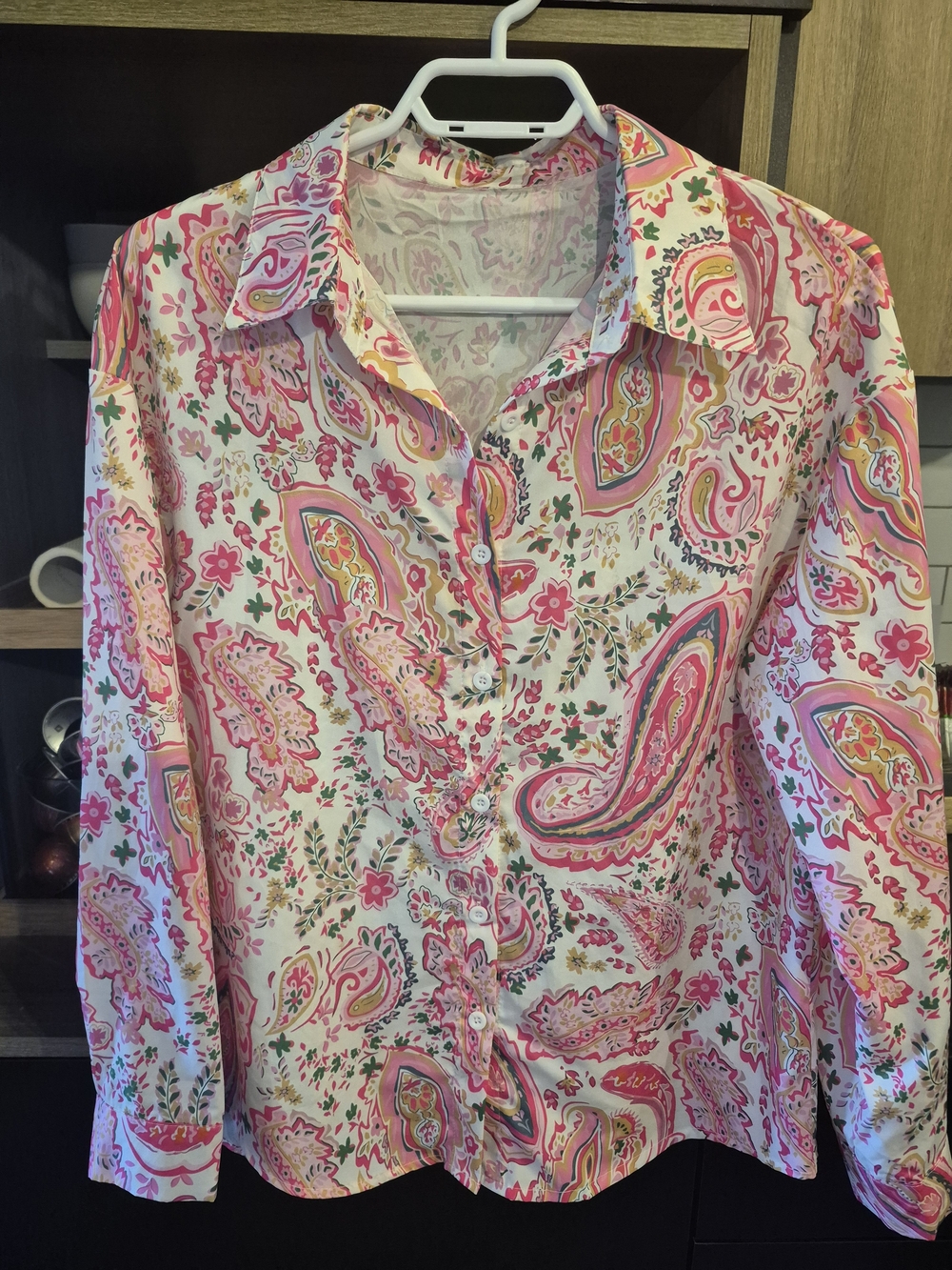 Pink Paisley Button-Up Shirt